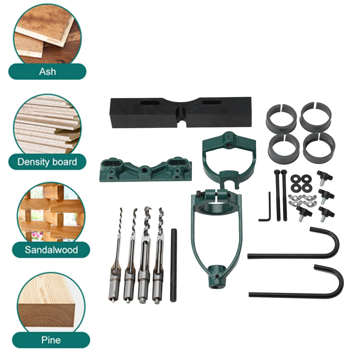 Mortising Machine Woodworking Mortise Tenon Tools Drill Press Locator Set for Circles Square Hole Chisel Drilling Machin