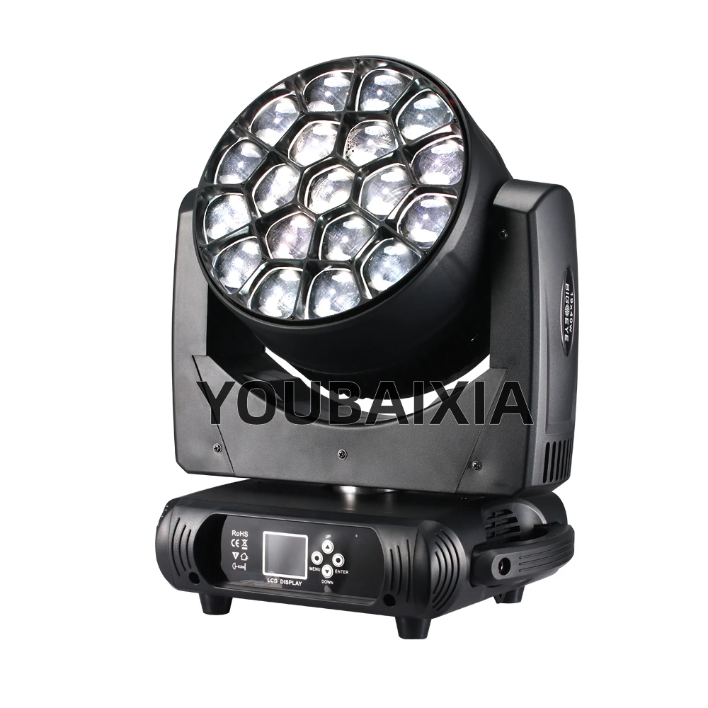 19x40W Big Bee Eyes Moving Head With Ring Beam+Wash High Power Bright Light For DJ Disco Wedding Party