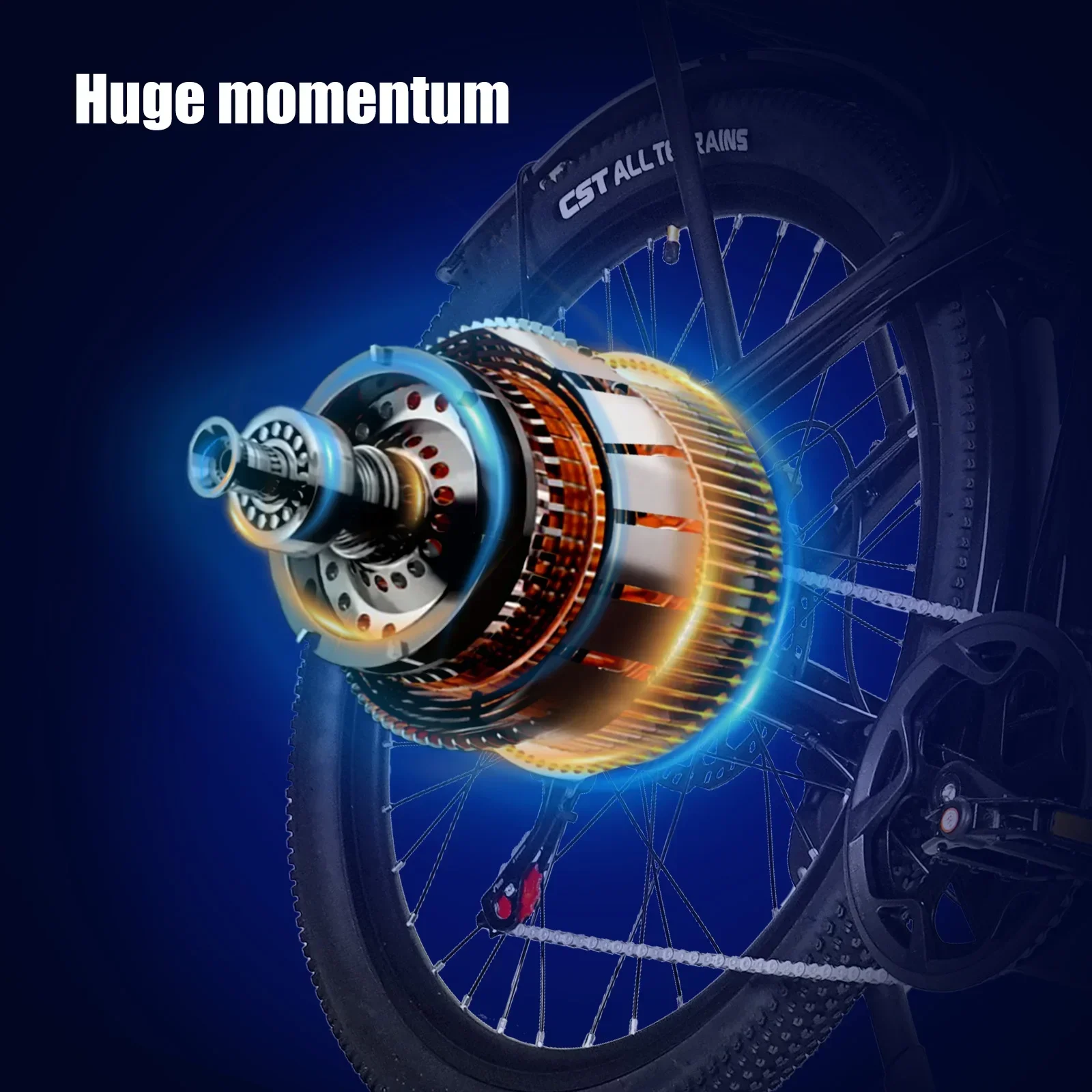 CMACEWHEEL L26 Electric Bike 26" Ebike 48V 17Ah Adults Men Women Electric Mountain Bike, 7 Speed, Torque 70 N·m, Stock EU