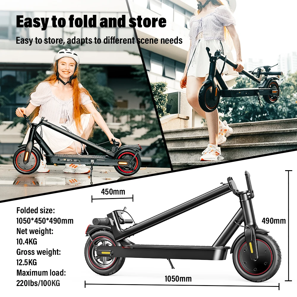W5/W3 City Electric Scooter 8.5 Inch Tire 36V7.8Ah Max Speed 25km/h Range 24-34km Dual Brake With APP Electric Scooters