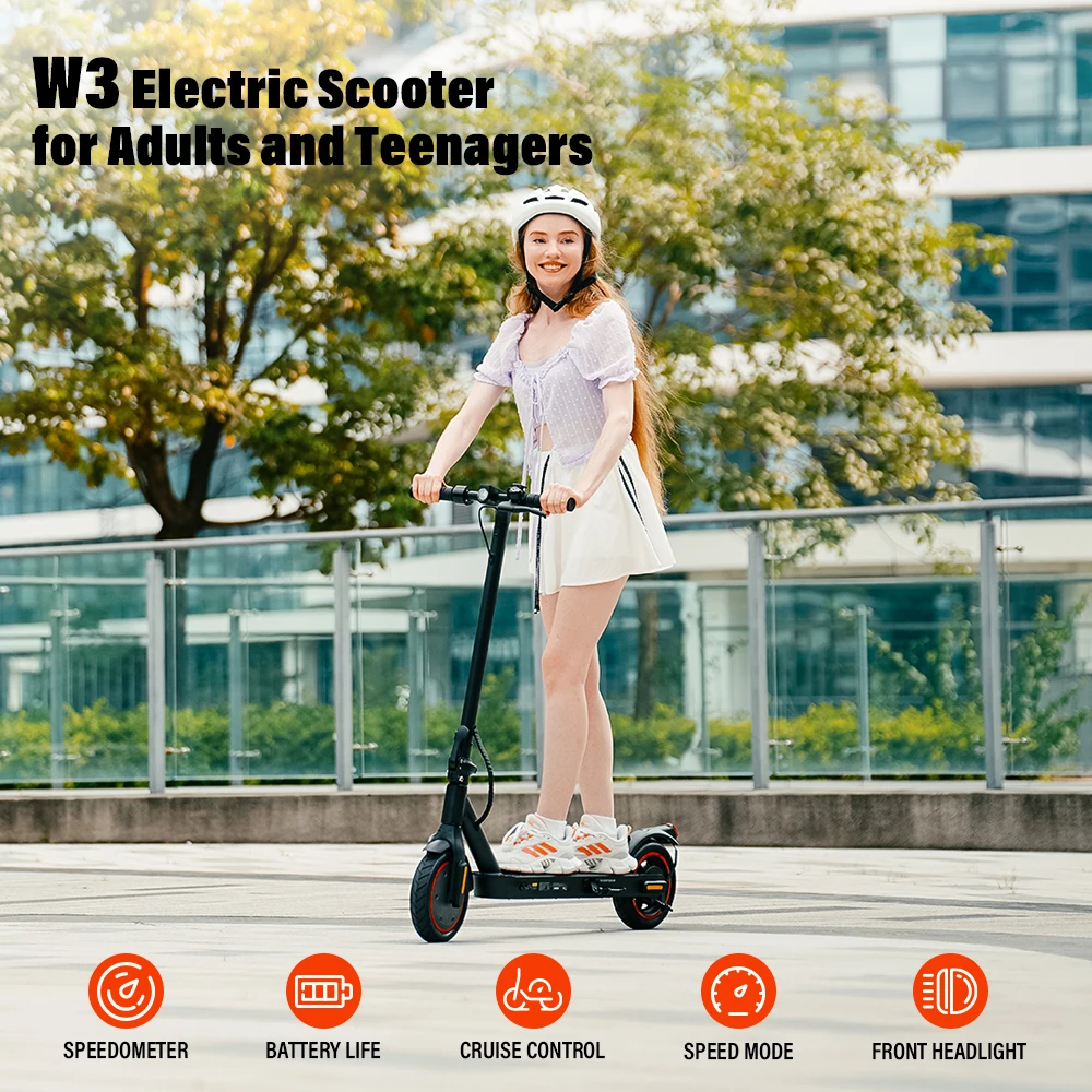 W5/W3 City Electric Scooter 8.5 Inch Tire 36V7.8Ah Max Speed 25km/h Range 24-34km Dual Brake With APP Electric Scooters
