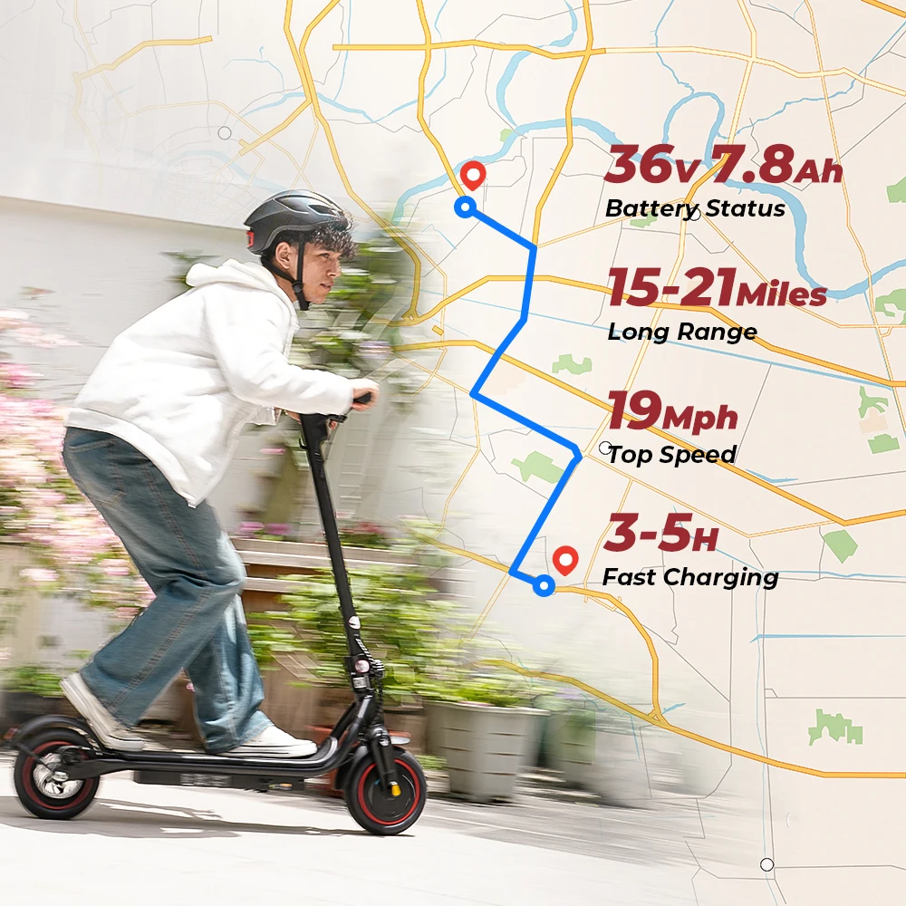 W5/W3 City Electric Scooter 8.5 Inch Tire 36V7.8Ah Max Speed 25km/h Range 24-34km Dual Brake With APP Electric Scooters
