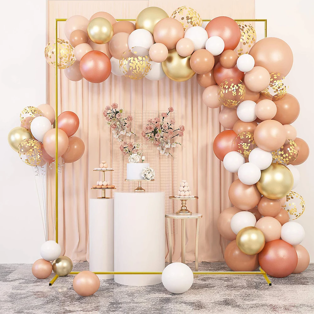 2x2m/2x1.5m Metal Square Wedding Arch Backdrop Curtain Flower Frame Balloon Stand Birthday Party Garden Decoration Arch Stand