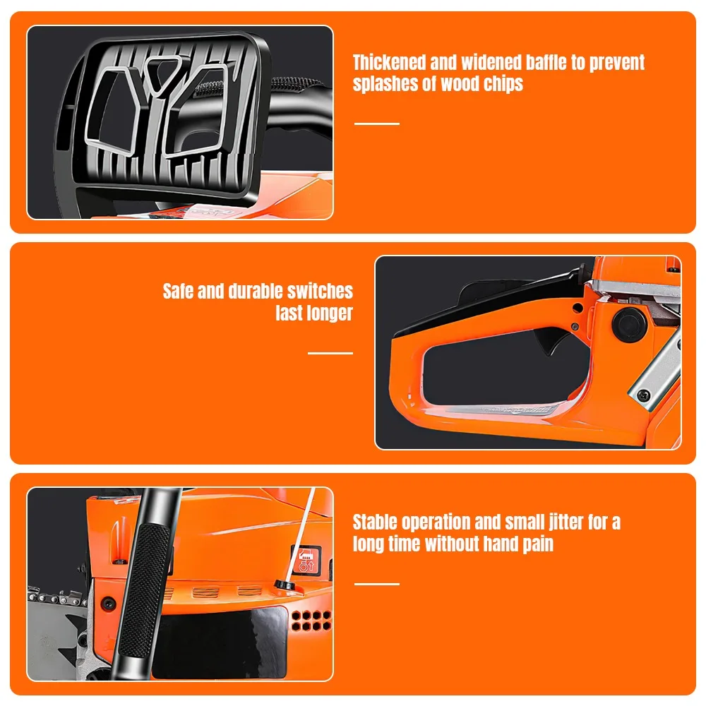 8500W Gas Chainsaw Gasoline Powered Chainsaws Chain Saw Gas 2-Stroke 52cc Heavy Duty 20" Blade Chainsaw Automatic oil injection