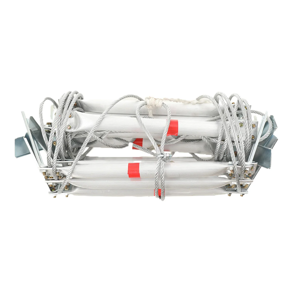 5m Aluminum Alloy Soft Ladder Fire Escape Rope Ladder Household Fire Prevention High-Altitude Rescue Engineering Climbing Ladder