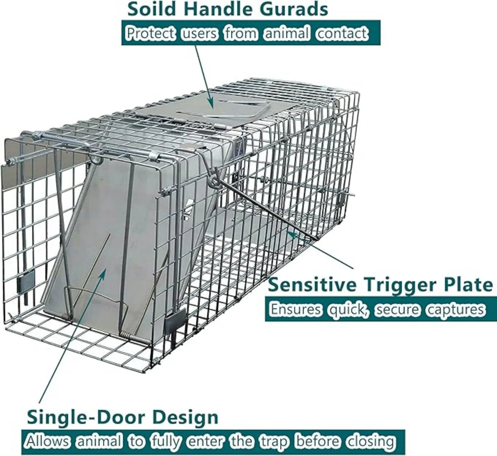 Animal Trap Cage Mousetrap Safe Firm Iron Net,Household Catcher Mouse,For  Humane Rat Trap,Stray Cat Foldable Catch& Animal Resc