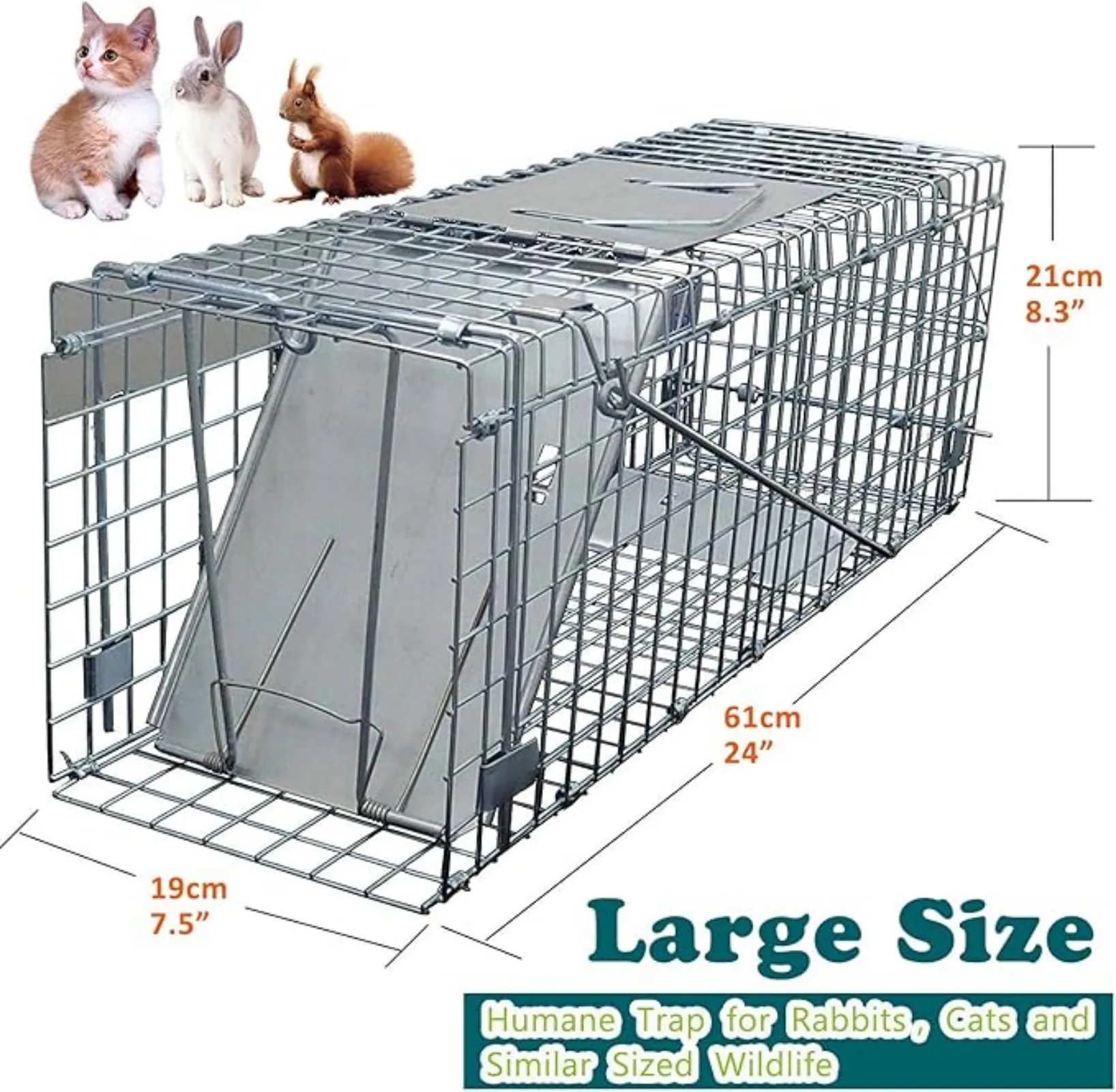 Animal Trap Cage Mousetrap Safe Firm Iron Net,Household Catcher Mouse,For  Humane Rat Trap,Stray Cat Foldable Catch& Animal Resc