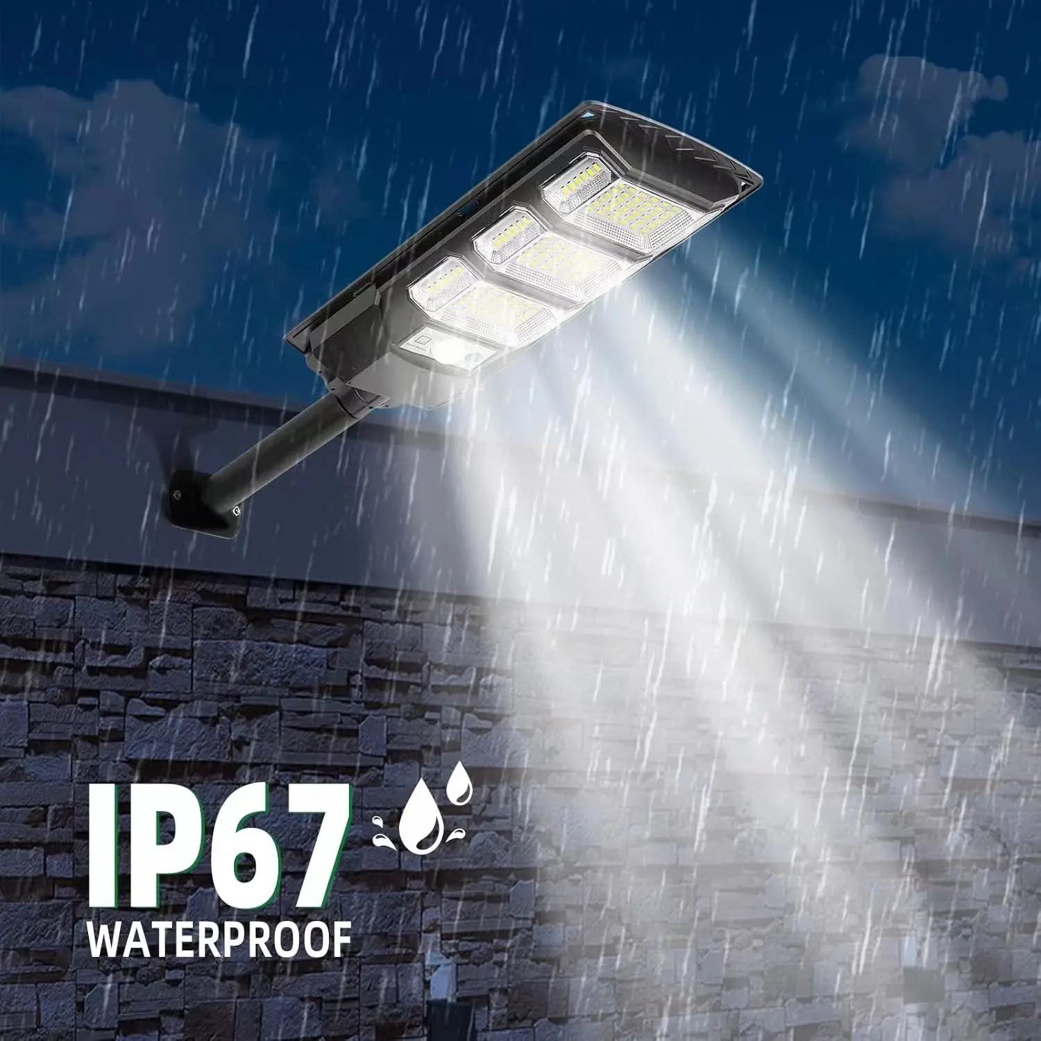 1/2pcs Solar Light Commercial LED Outdoor Dusk To Dawn Solar Street Light Road Area Lamp Waterproof Backyard Security Lighting