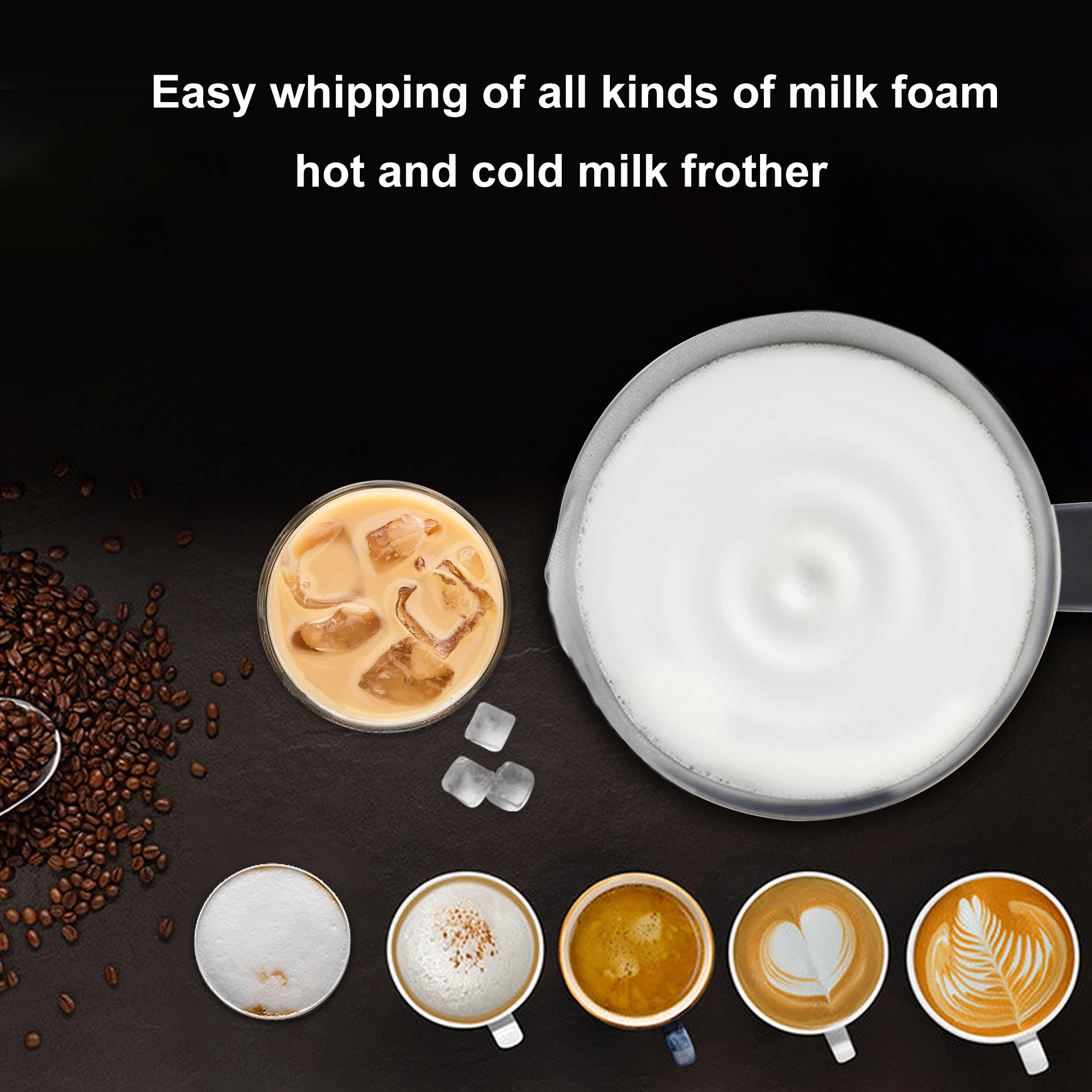 BioloMix Automatic Milk Frother & Warmer – 4-in-1 Coffee Frother for Hot/Cold Foam, Latte & Cappuccino
