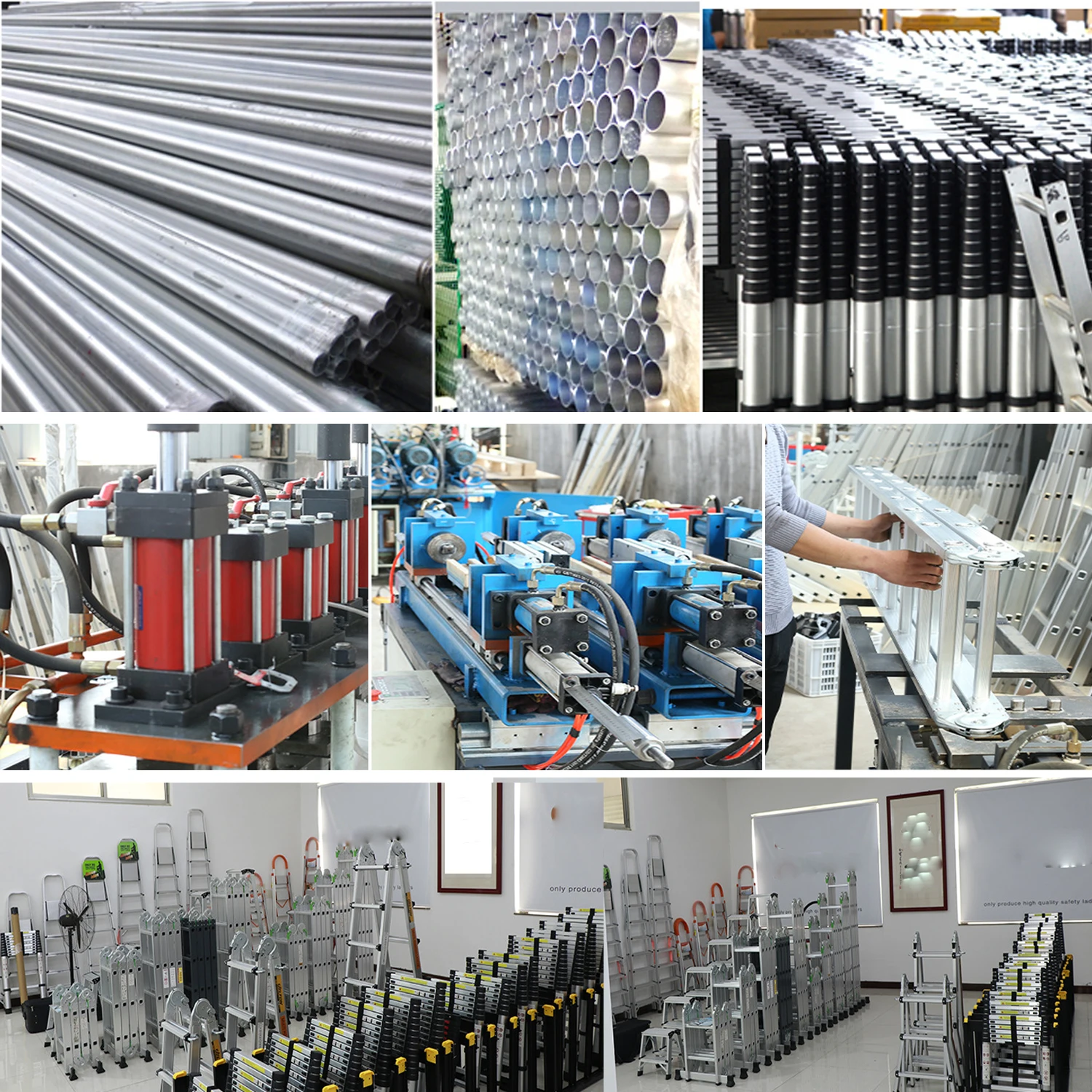 Telescopic Ladder Aluminium Folding Ladder Extension Portable Lightweight with EN131 Certified Max Loading 150kg 3.9m/5.1m/6.3m