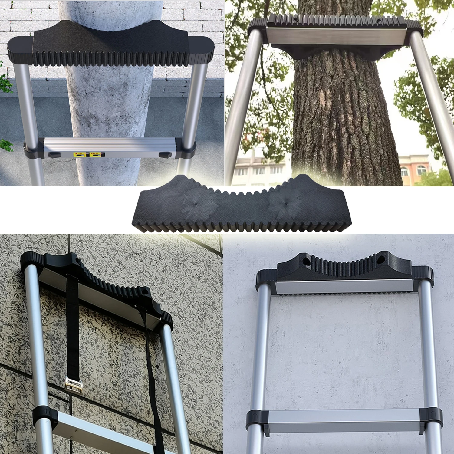 Telescopic Ladder Aluminium Folding Ladder Extension Portable Lightweight with EN131 Certified Max Loading 150kg 3.9m/5.1m/6.3m