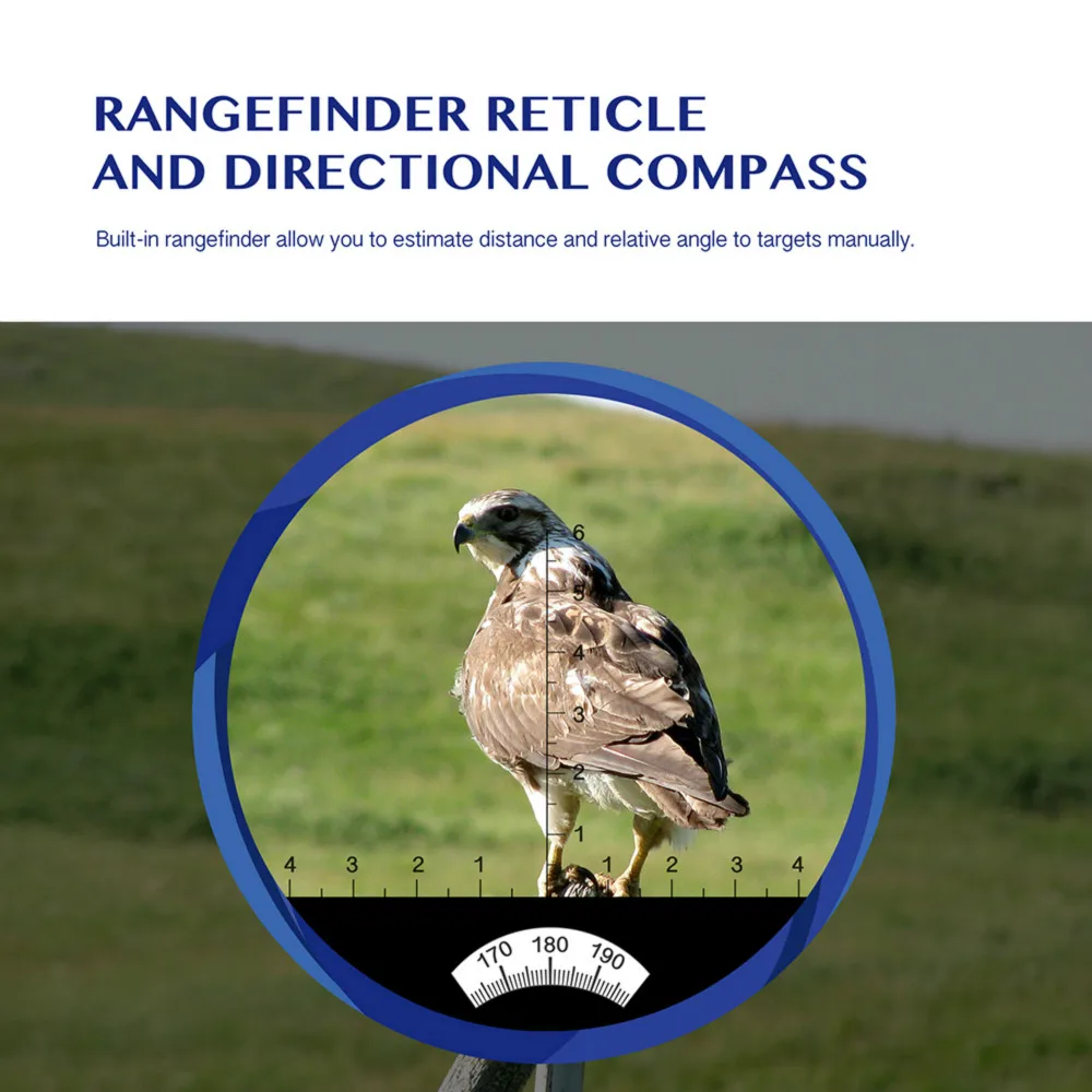 Marine Binoculars for Adults 10x50 Waterproof Binoculars with Rangefinder Compass for Birdwatching Hunting