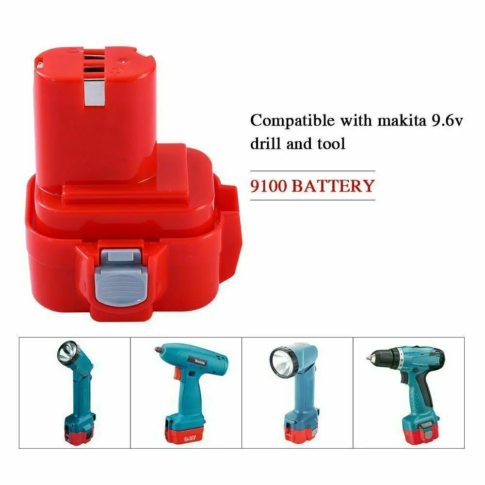 9.6V 4.0Ah Replacement for Makita PA09 9120 9134 9135 9135A 9102 6207D 6222D 6261D 6207D 192595-8 192596-6 Power Tool Battery