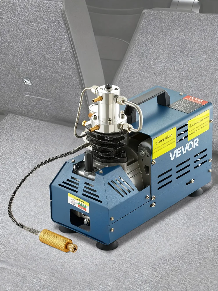 SucceBuy 1800W High Pressure PCP Air Compressor Pump 4500PSI/30MPA/300BAR 220V Manual Stop for Paintball Air Rifle Diving Bottle