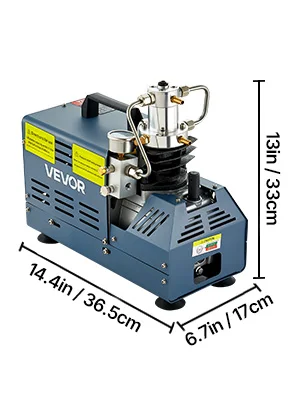 SucceBuy 1800W High Pressure PCP Air Compressor Pump 4500PSI/30MPA/300BAR 220V Manual Stop for Paintball Air Rifle Diving Bottle