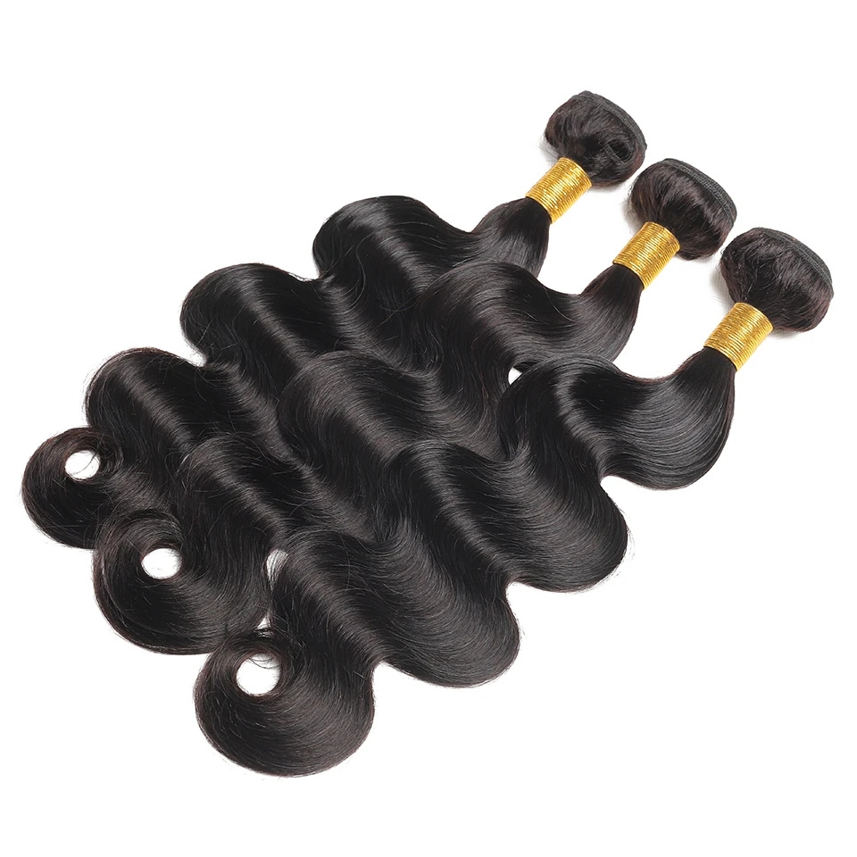 Body Wave Lace Closure With Hair Bundles 100% Human Bundle With 4X4 5X5 Transparent Lace Closure Remy Hair Weave Extensions