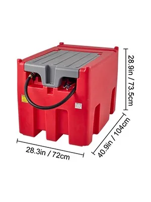 SucceBuy Portable Diesel Tank 58/116Gal & 10 GPM Flow Rate Diesel Fuel Tank with 12V Electric Transfer Pump and 13ft Hose