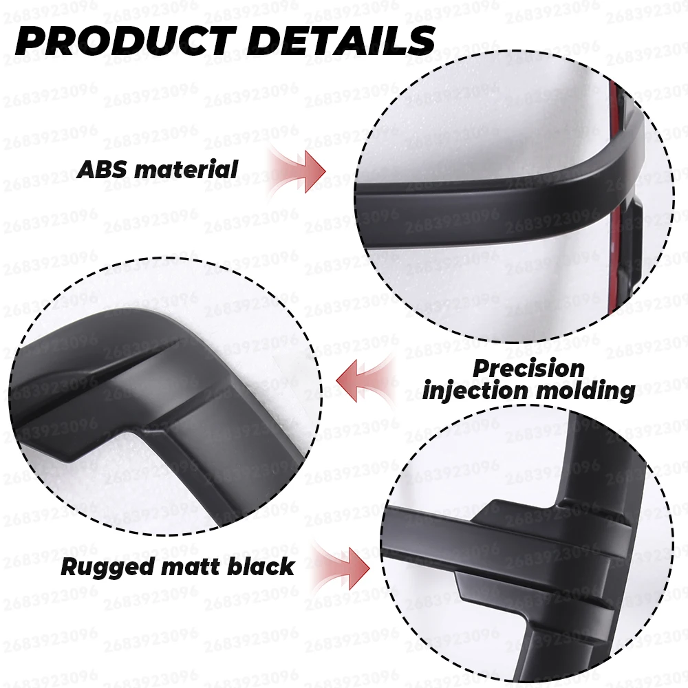 2PCS Head Lights Cover Headlight Cover Trim Guard For Ford Ranger 2015-2022 WILDTRAK XLS XLT LIMITED XL Light Cover Trims