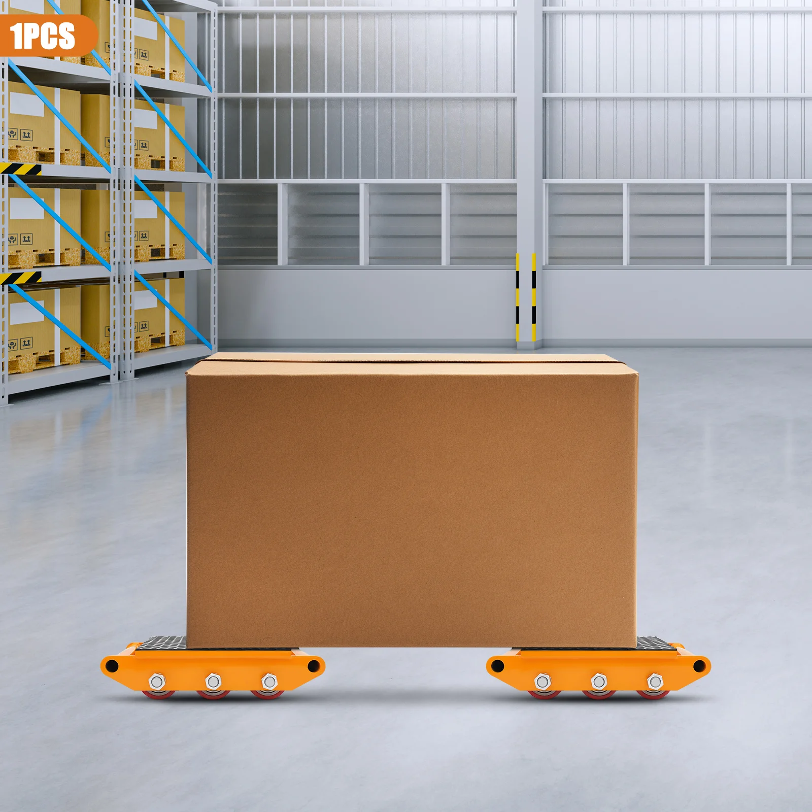 15Ton/33000LB Heavy Duty Machinery Mover Machine Dolly Skate Machinery Roller Mover Cargo Trolley 1