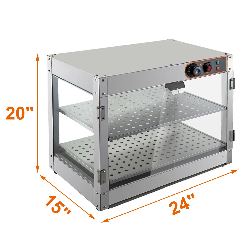 Bymaocar 30-85 °C 800W Warming Cabinet Display Cabinet Hot Counter Attachment Food Insulation Heating Cabinet Food Warmer