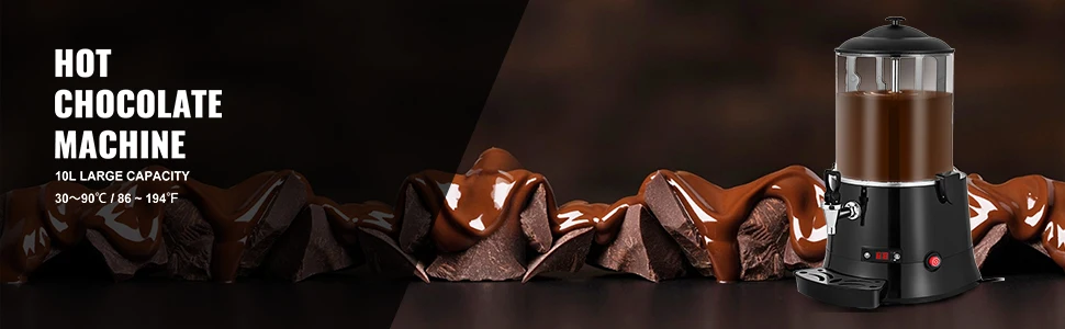 SucceBuy Hot Chocolate Machine KS-RQ Chocolate Melter Dispenser Machine for Restaurants Bakeries Cafes for Melting Chocolate