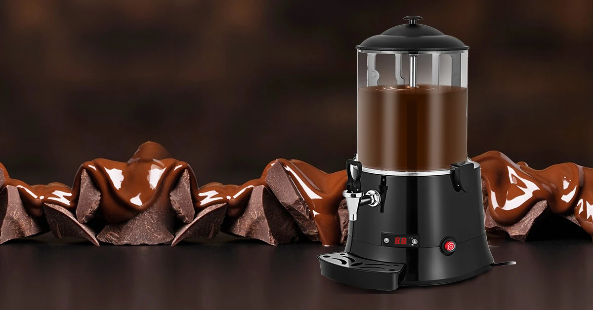 SucceBuy Hot Chocolate Machine KS-RQ Chocolate Melter Dispenser Machine for Restaurants Bakeries Cafes for Melting Chocolate