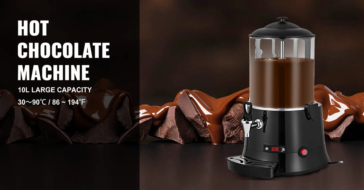 SucceBuy Hot Chocolate Machine KS-RQ Chocolate Melter Dispenser Machine for Restaurants Bakeries Cafes for Melting Chocolate