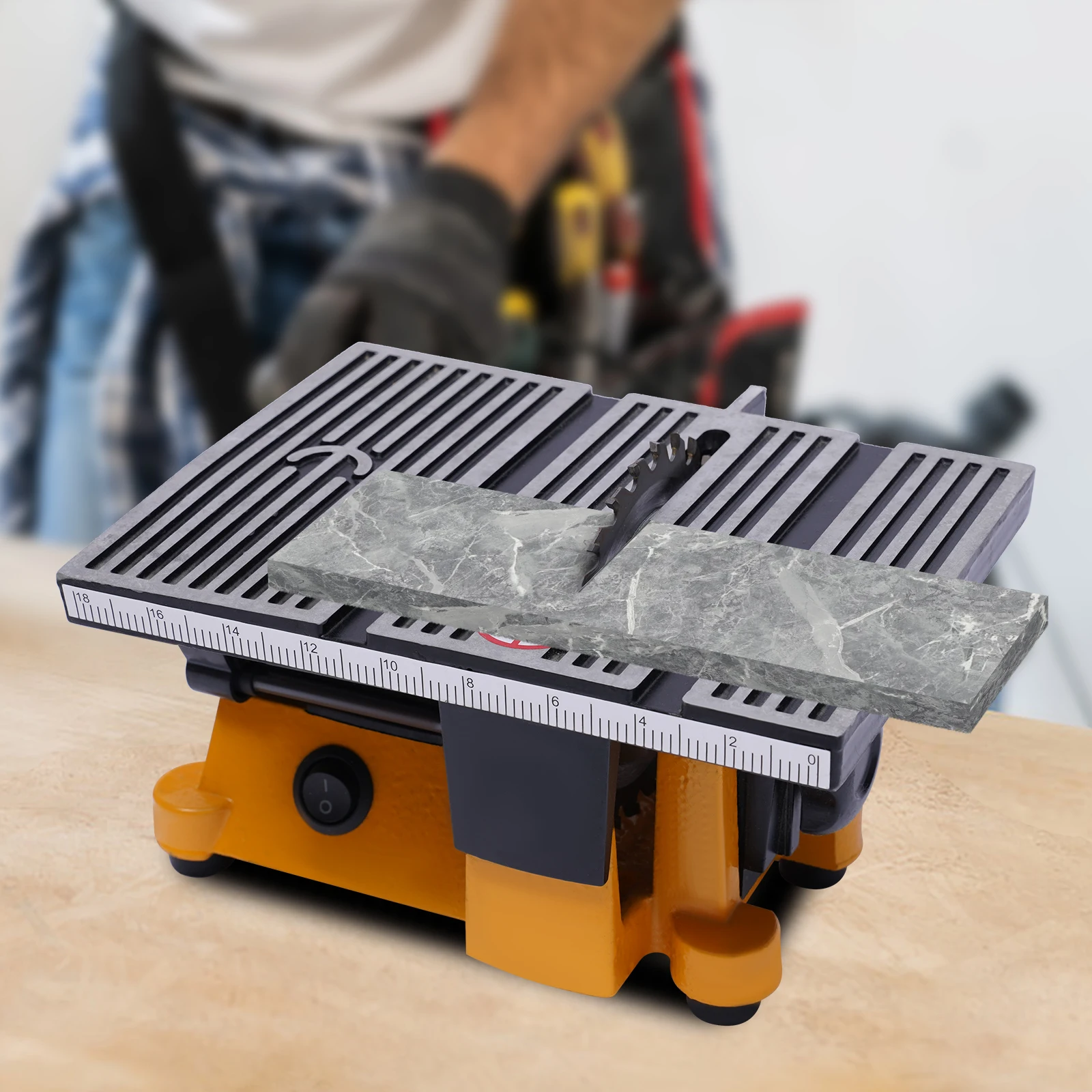100mm/4" Mini Table Saw Cutting Machine Tool Wood Glass Stone Cutter DIY