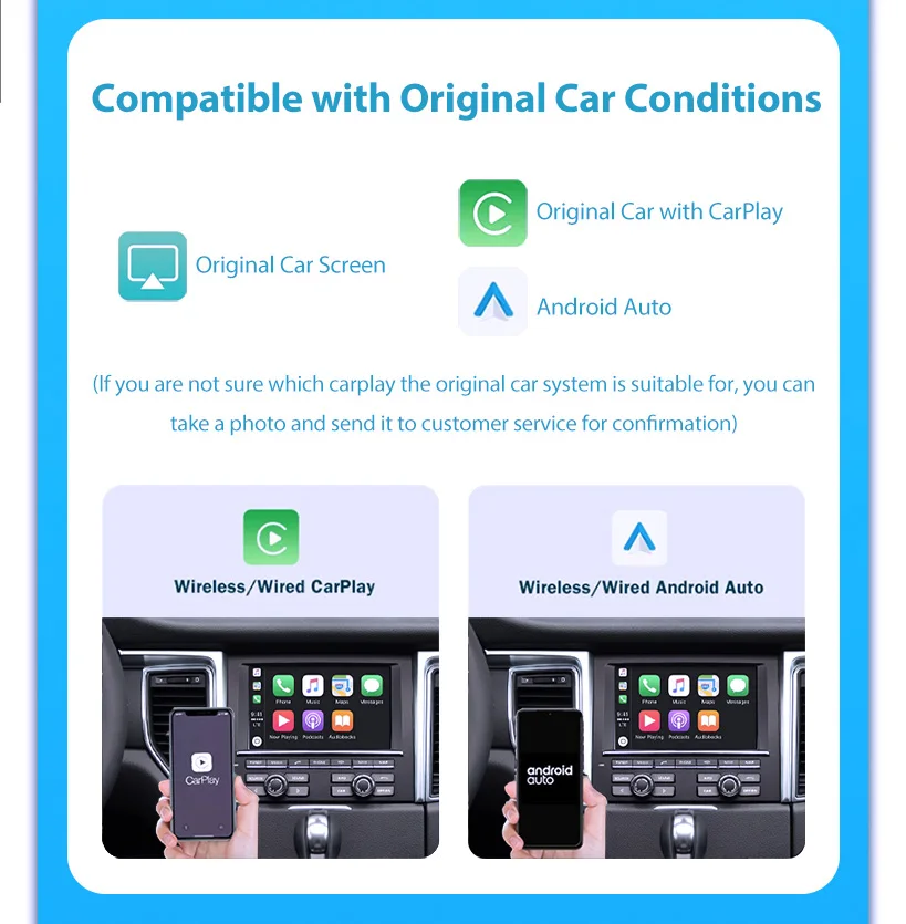 Wireless CarPlay 6.5" For Ferrari California T 2015 16 17 18 Years Android mirror link AirPlay CarPlay function