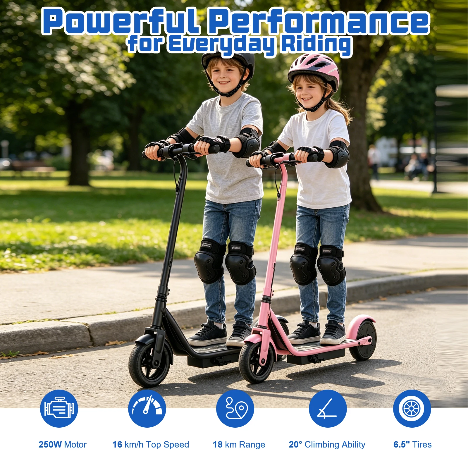 AOVOPRO Y1PLUS  Electric Scooter Powerful Motor 36V 10.5AH Large Capacity Battery 35KM Long Range 8.5Inch Tire with Smart APP Kick City Commuter EScooter