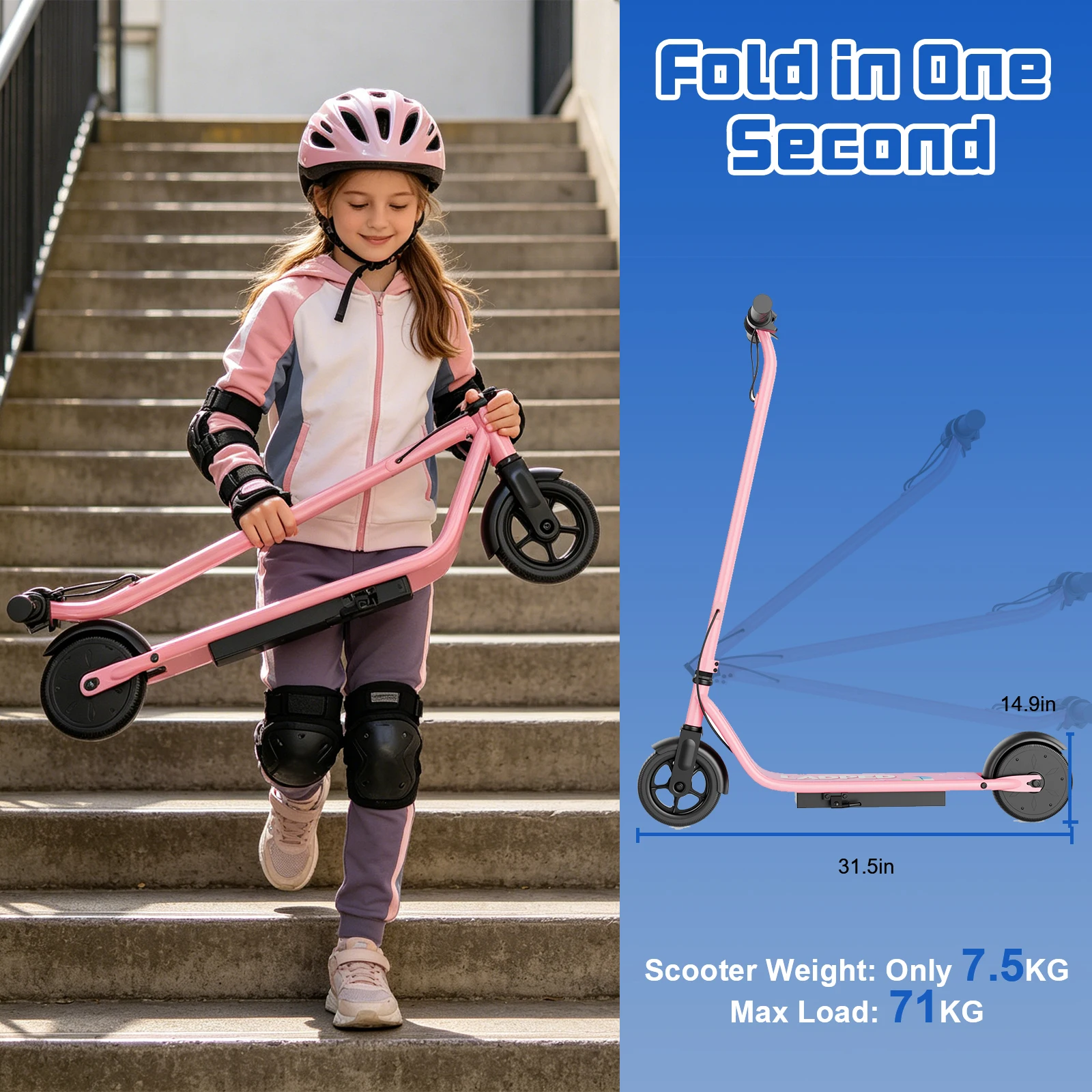 AOVOPRO Y1PLUS  Electric Scooter Powerful Motor 36V 10.5AH Large Capacity Battery 35KM Long Range 8.5Inch Tire with Smart APP Kick City Commuter EScooter