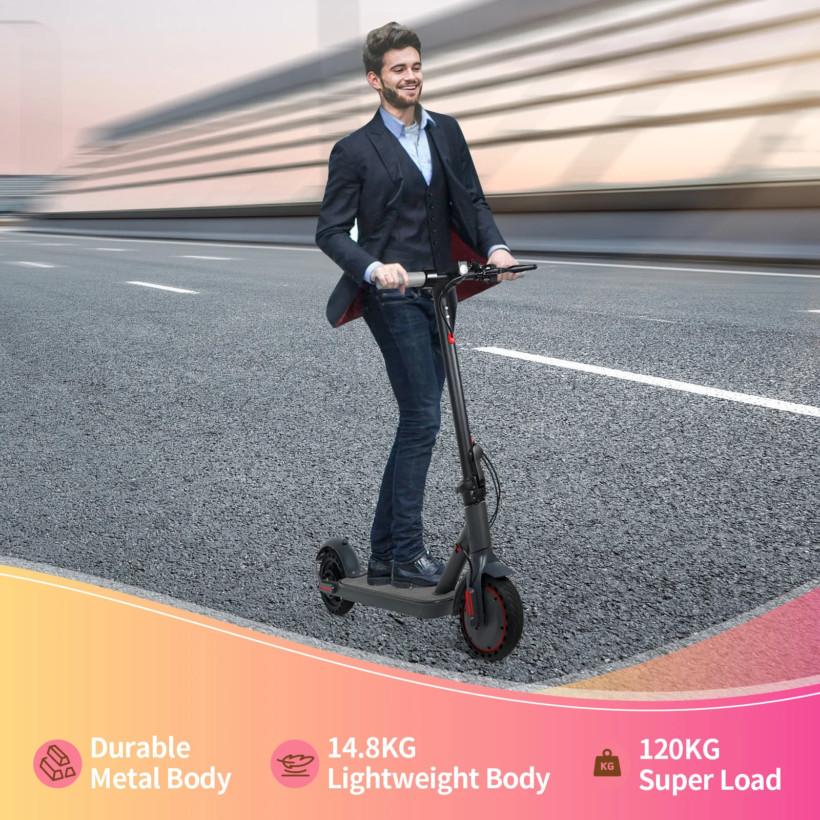 AOVOPRO Y1PLUS  Electric Scooter Powerful Motor 36V 10.5AH Large Capacity Battery 35KM Long Range 8.5Inch Tire with Smart APP Kick City Commuter EScooter