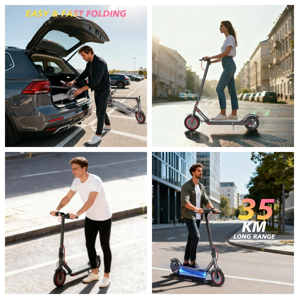 AOVOPRO Y1PLUS  Electric Scooter Powerful Motor 36V 10.5AH Large Capacity Battery 35KM Long Range 8.5Inch Tire with Smart APP Kick City Commuter EScooter