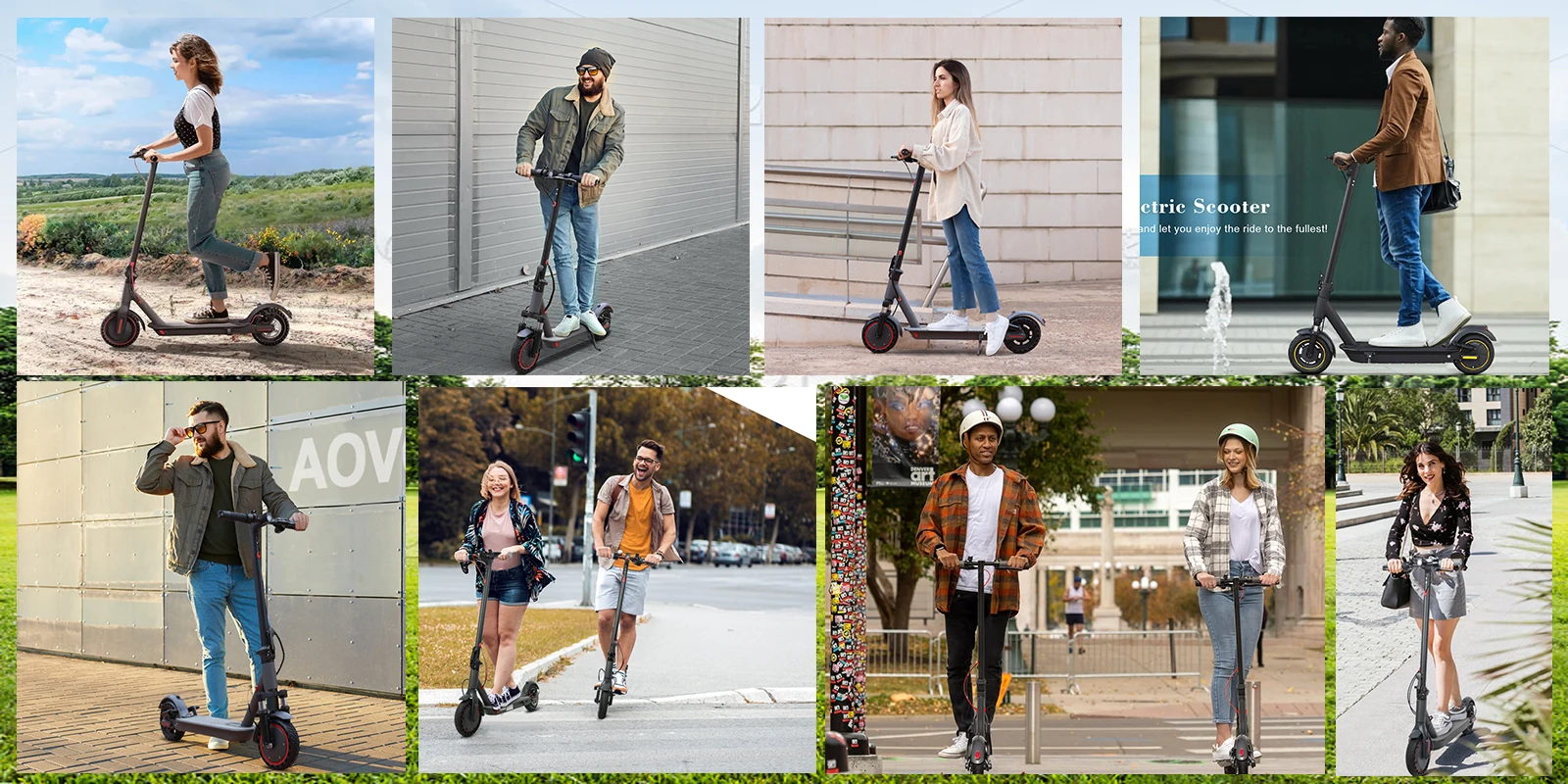 AOVOPRO Y1PLUS  Electric Scooter Powerful Motor 36V 10.5AH Large Capacity Battery 35KM Long Range 8.5Inch Tire with Smart APP Kick City Commuter EScooter