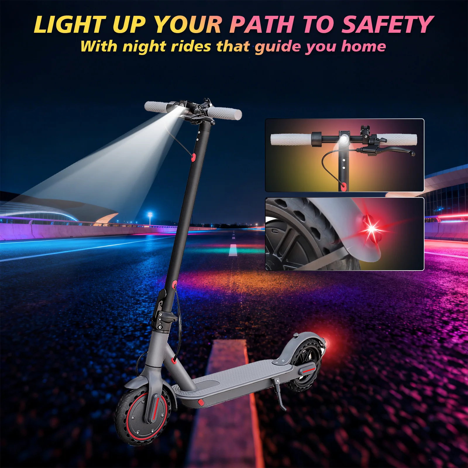 AOVOPRO Y1PLUS  Electric Scooter Powerful Motor 36V 10.5AH Large Capacity Battery 35KM Long Range 8.5Inch Tire with Smart APP Kick City Commuter EScooter