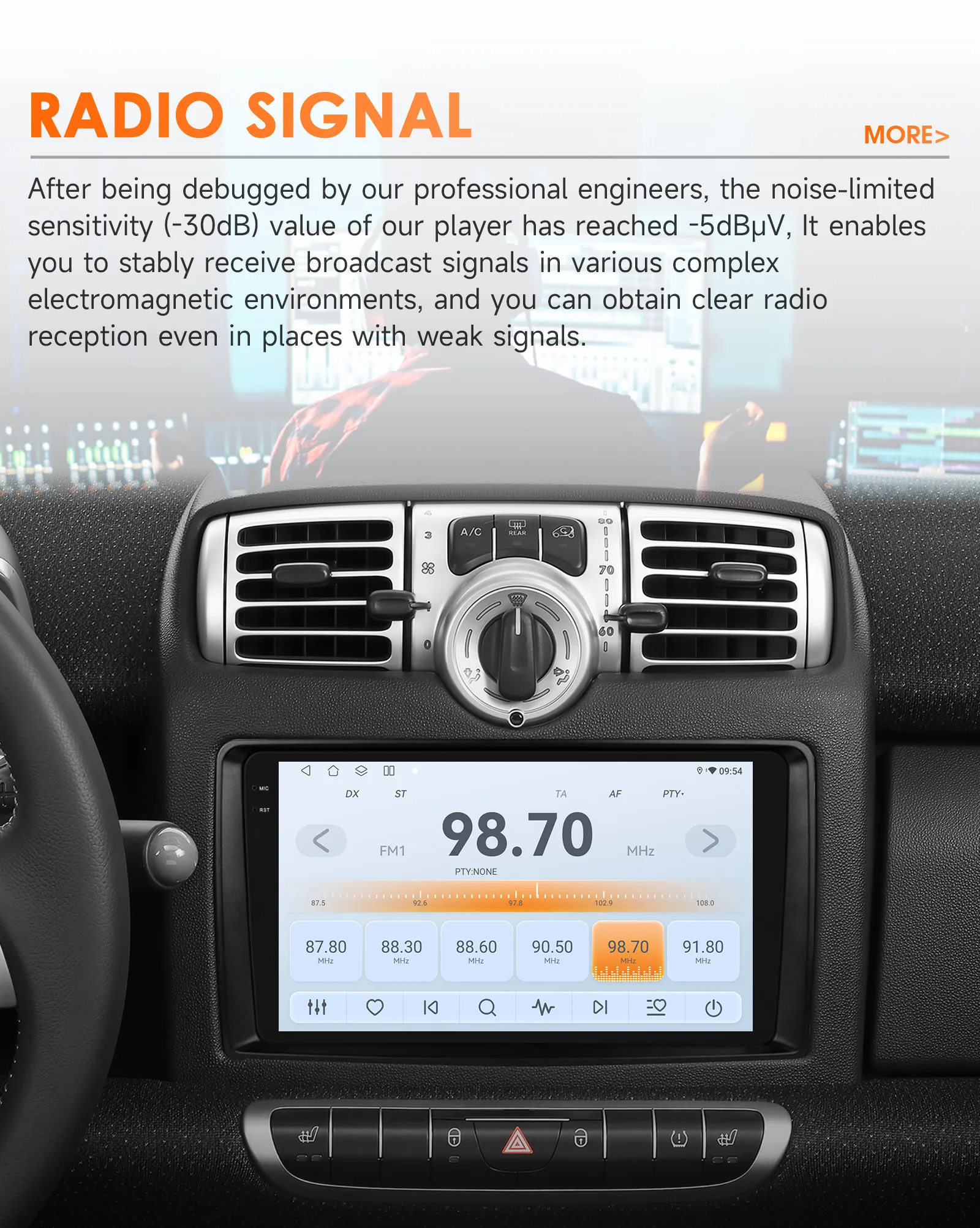Hizpo 9" Smart Car Systems Radio For Smart Fortwo 451 2005 - 2010 4G Multimedia Player GPS 2din Autoradio Carplay Android Auto
