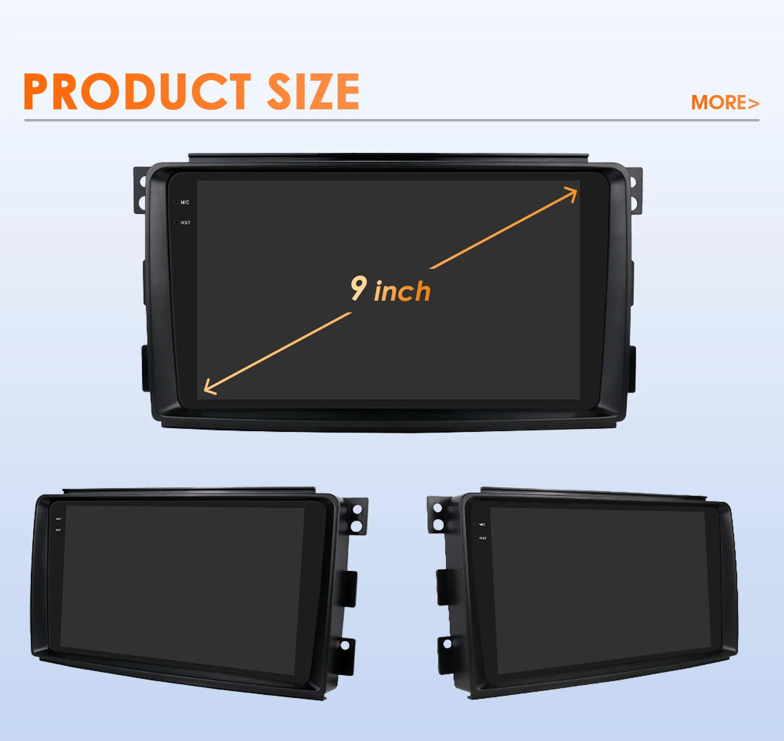 Hizpo 9" Smart Car Systems Radio For Smart Fortwo 451 2005 - 2010 4G Multimedia Player GPS 2din Autoradio Carplay Android Auto
