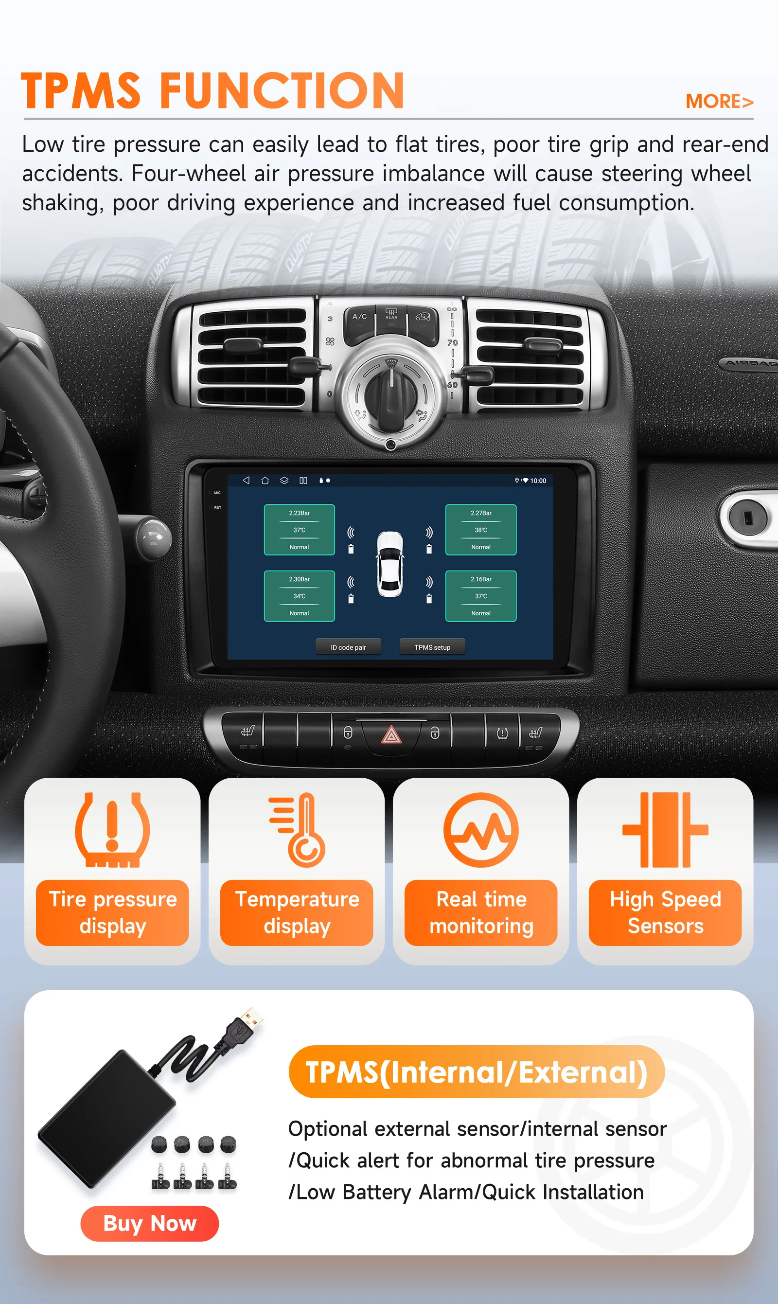 Hizpo 9" Smart Car Systems Radio For Smart Fortwo 451 2005 - 2010 4G Multimedia Player GPS 2din Autoradio Carplay Android Auto