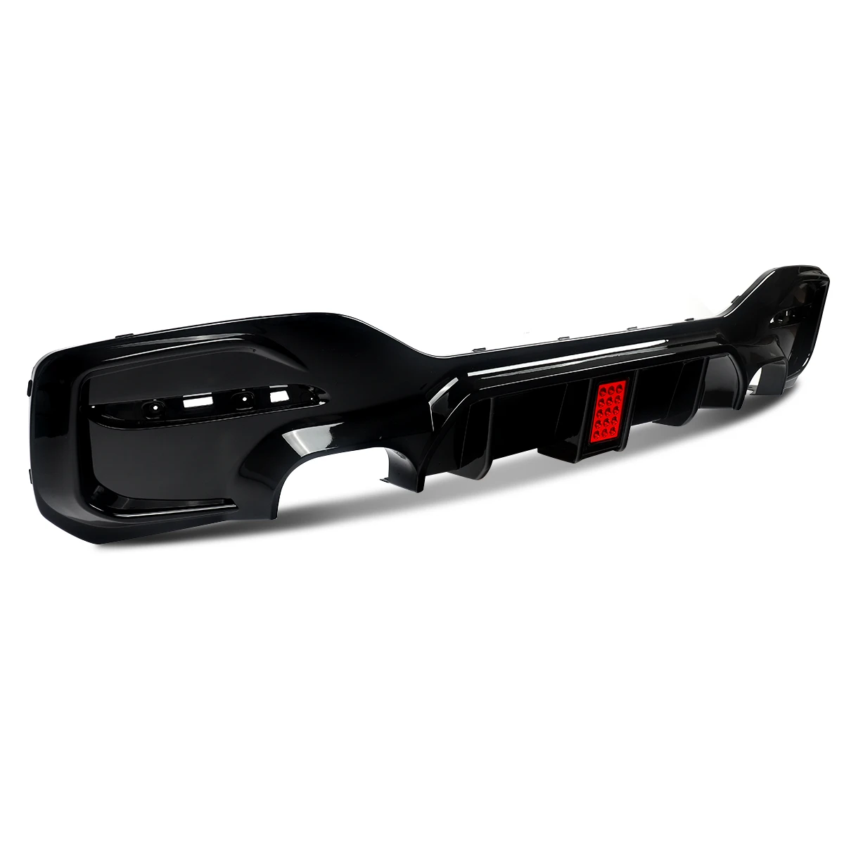 For BMW F20 M Sport M-Tech Rear Bumper Diffuser Spoiler  2015-2019 Car Exteropr Parts Body Kit M135i M140i Glossly Black