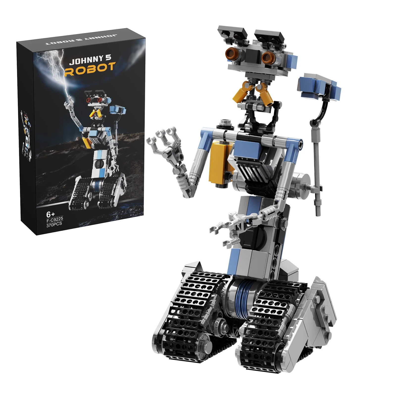 369PCS Johnnyed 5 Robot Building Blocks Set Astroed Mecha Shorted-Circuit Sci-Fi Comedy Movie Explore Bricks Gifts for Kids