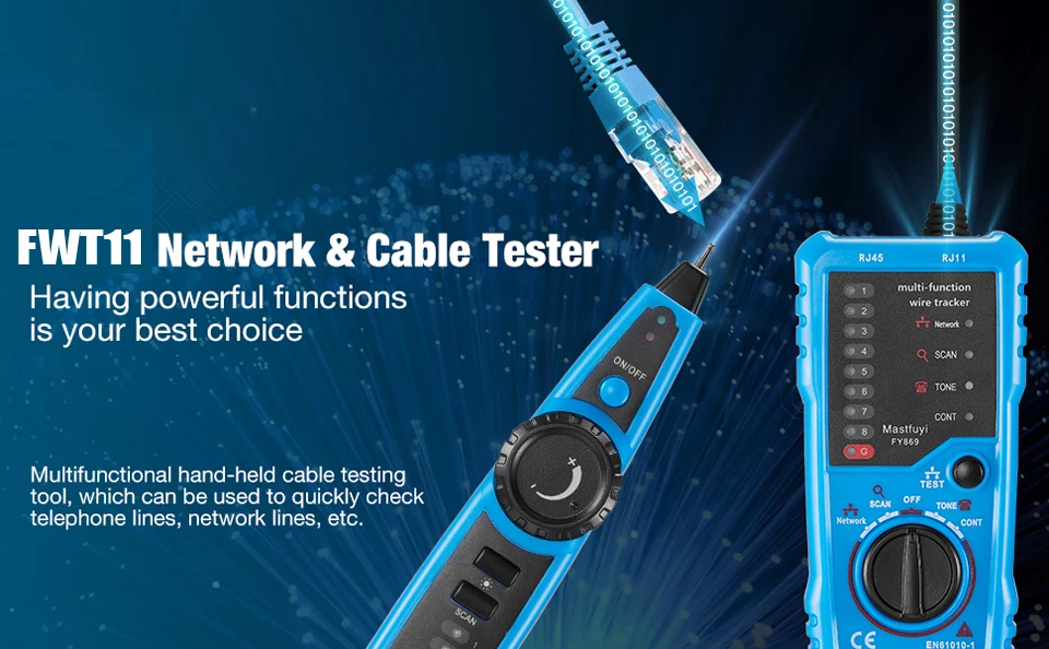 BSIDE FWT11 High Quality RJ11 RJ45 Cat5 Cat6 Telephone Wire Tracker Tracer Toner Ethernet LAN Network Cable Tester Line Finder