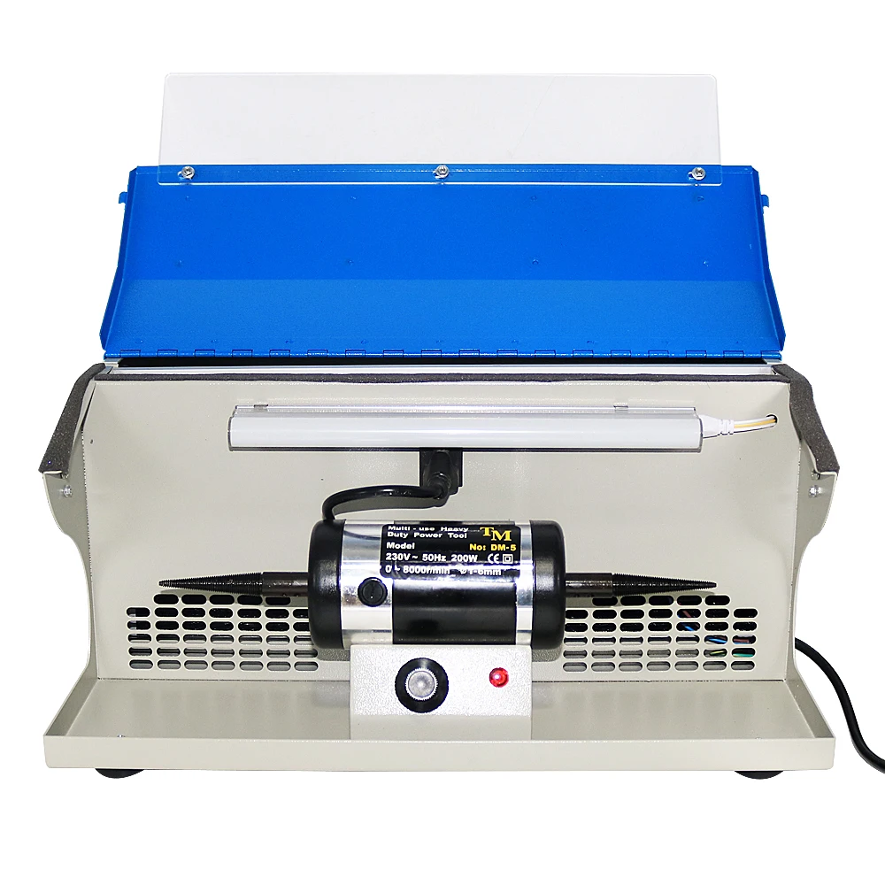 DM-5 Polishing Mahcine With Dust Collector 200W 8000RPM Grinding Motor Jewelry Buffing Machine Bench Grinder Polisher 220V