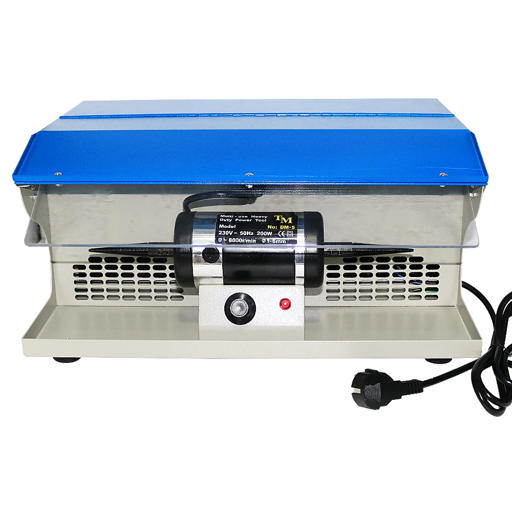 DM-5 Polishing Mahcine With Dust Collector 200W 8000RPM Grinding Motor Jewelry Buffing Machine Bench Grinder Polisher 220V