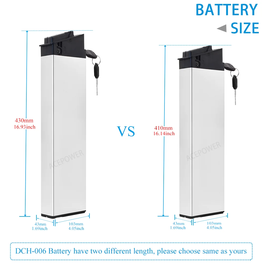 36V Ebike Battery For ADO A20 A20F MATE City BIKE Fiido M1 Folding Electric Bike 36V 10.4Ah 12.5Ah 17.5Ah Replacement Battery