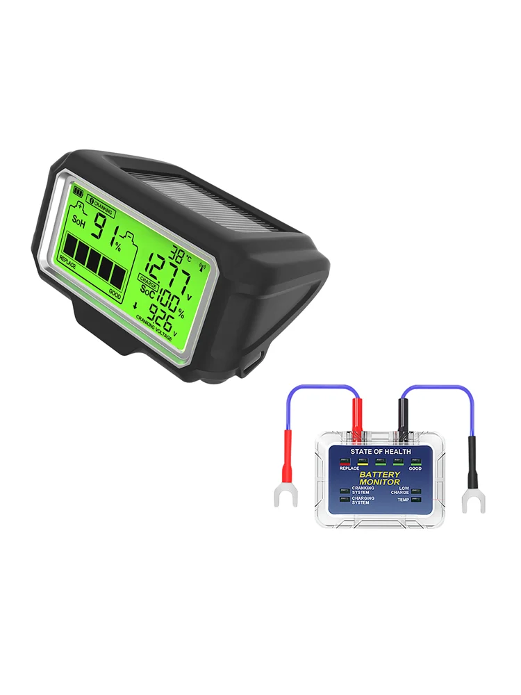 QUICKLYNKS BM5-D 12V LED Battery Tester Monitor Head Up Display Waterproof Battery Health Tester Analyzer Charging Tester Tool