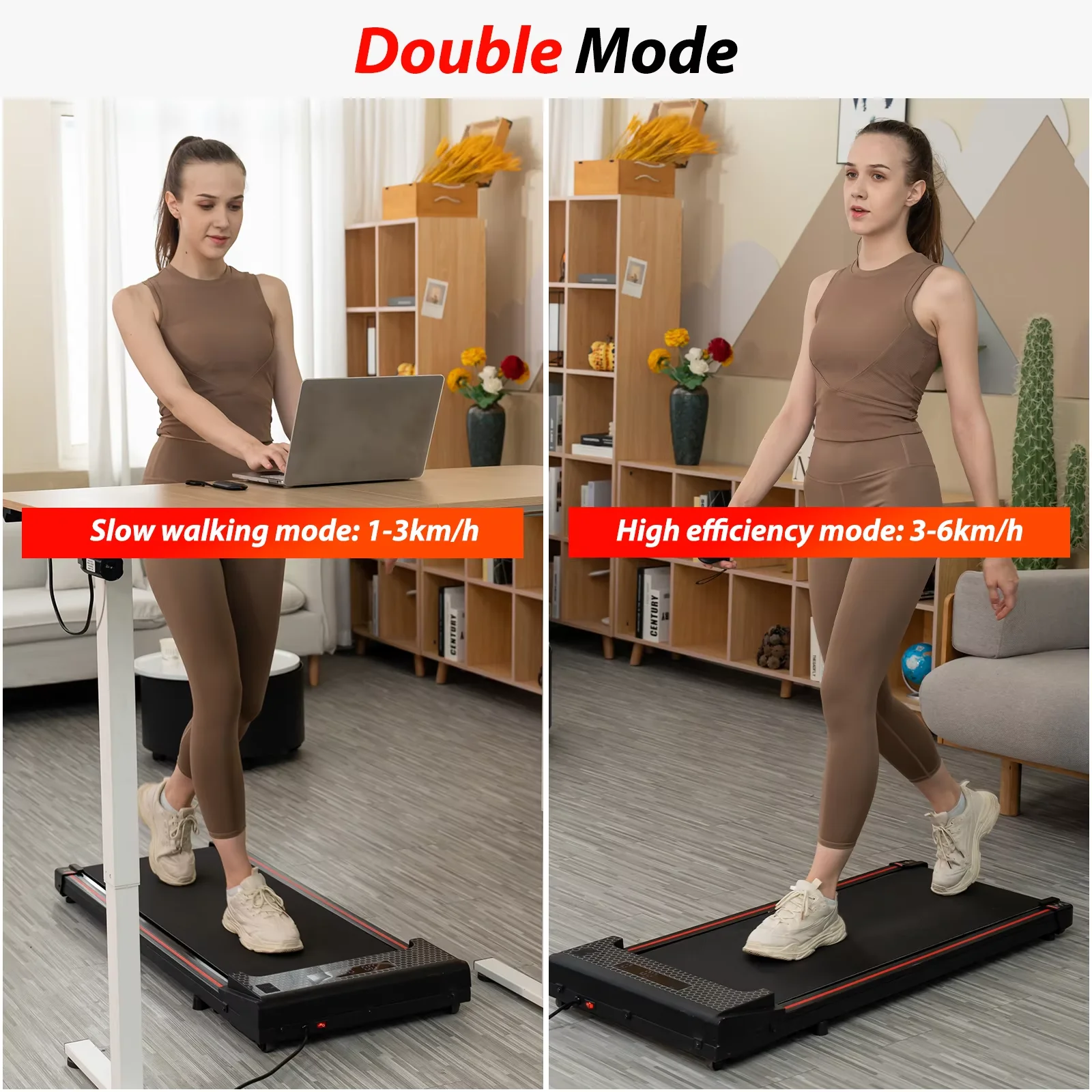 CITYSPORTS PRO Treadmill, Walking Pad, Treadmill with Incline, Space Saving, Shock Absorption, Wide Running Belt