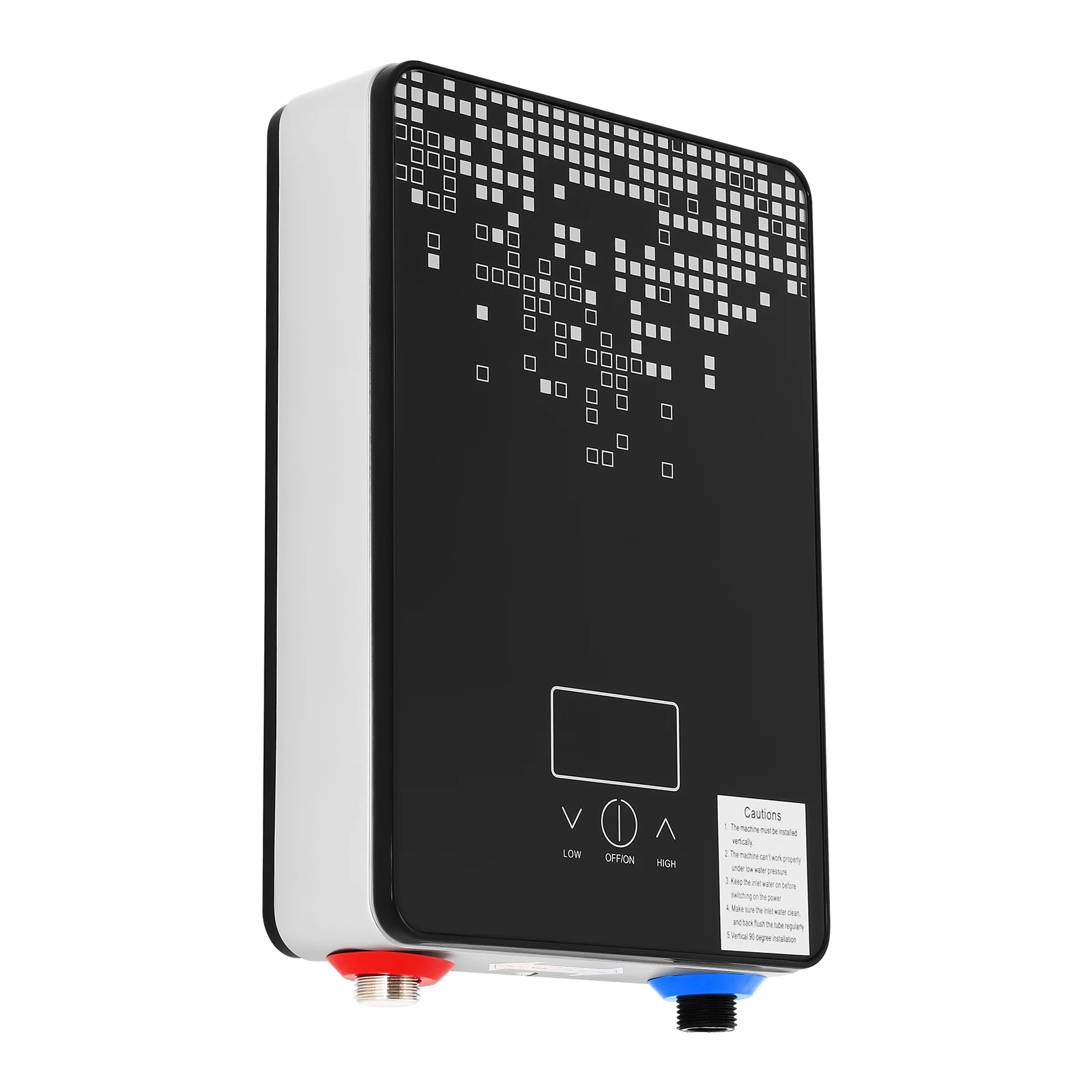 6500W 220V Electric Instant Hot Water Heater Shower Bathroom Faucets Kitchen Tap Digital Display Temperature Automatic