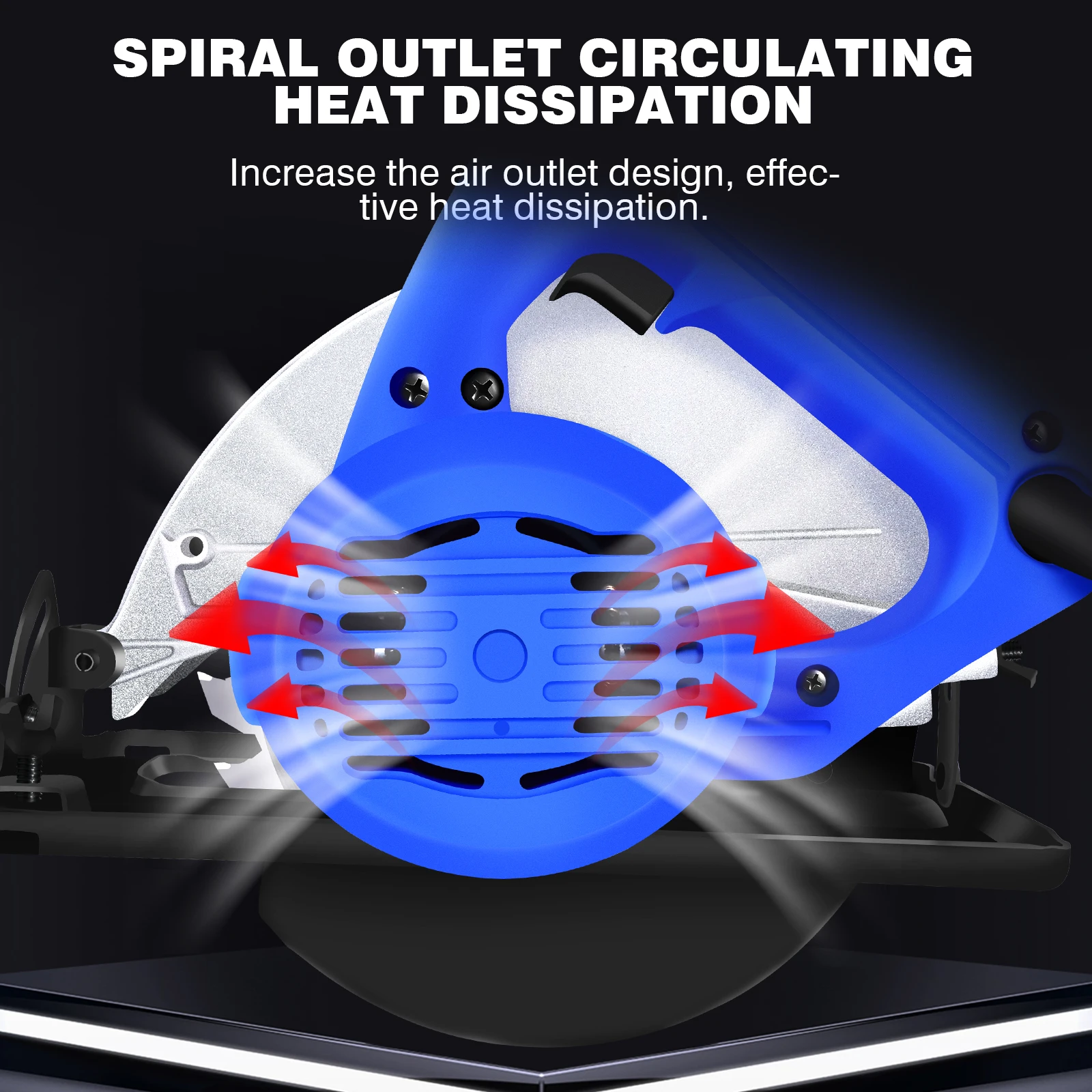 PRO Electric Circular Saw,2000W 7-1/2 Inches(185mm)Adjustable Cutting Depth 5500RPM 0 to 45° Bevel Angle Circular Wood/Metal Saw