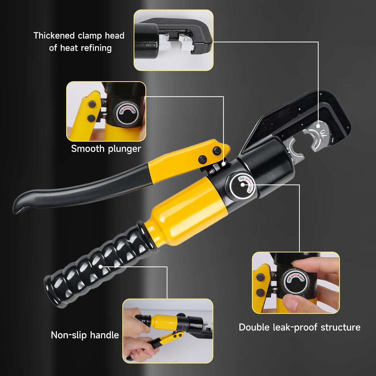 4/6/10/16/25/35/50/70 mm² Hydraulic Clamp Home Hydraulic Crimping Tool Cable Wiring Crimping Plier Manual Hydraulic Pliers