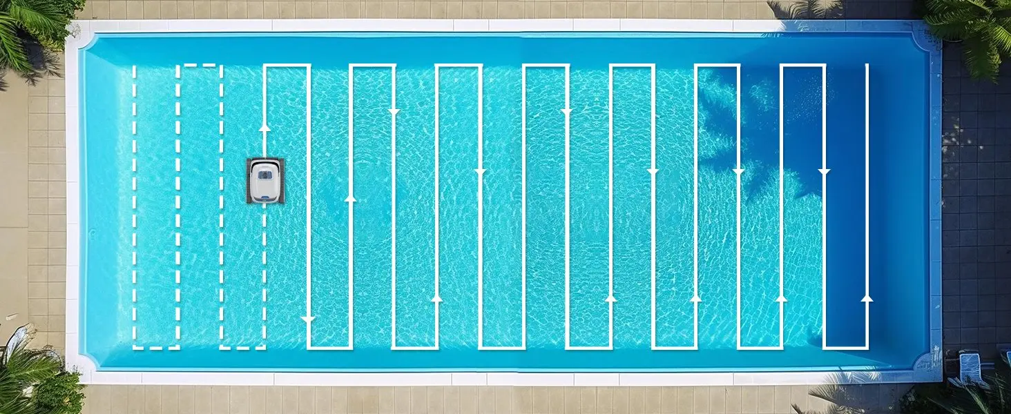 Blossom PC10 Robot Swimming Pool Cleaner Wall&Waterline Cleaning 1076.39 sq ft Intelligent Route Planning Pool Cleaner Robotic
